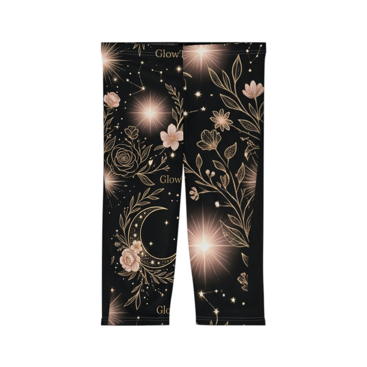 Celestial Floral Capri Leggings