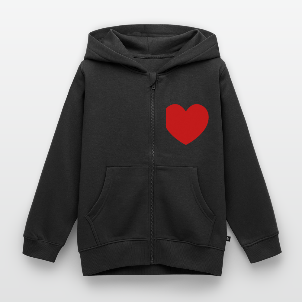 Kids Premium Organic Zip Hoodie - black