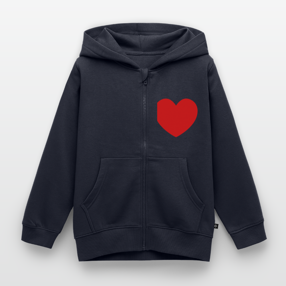 Kids Premium Organic Zip Hoodie - navy