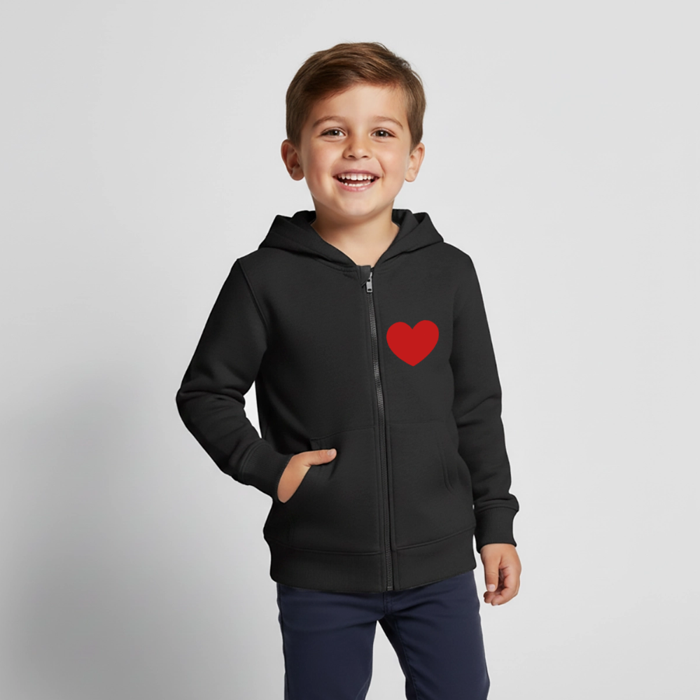 Kids Premium Organic Zip Hoodie - black