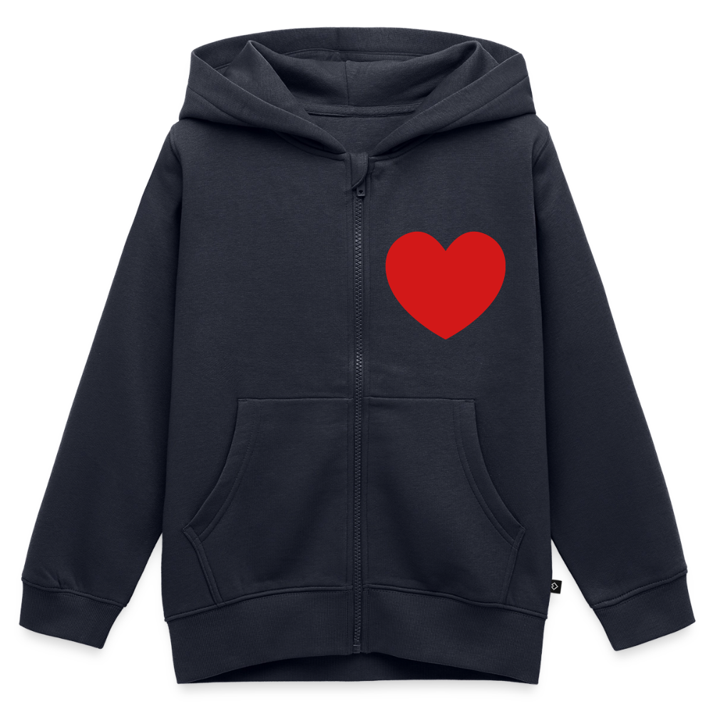 Kids Premium Organic Zip Hoodie - navy