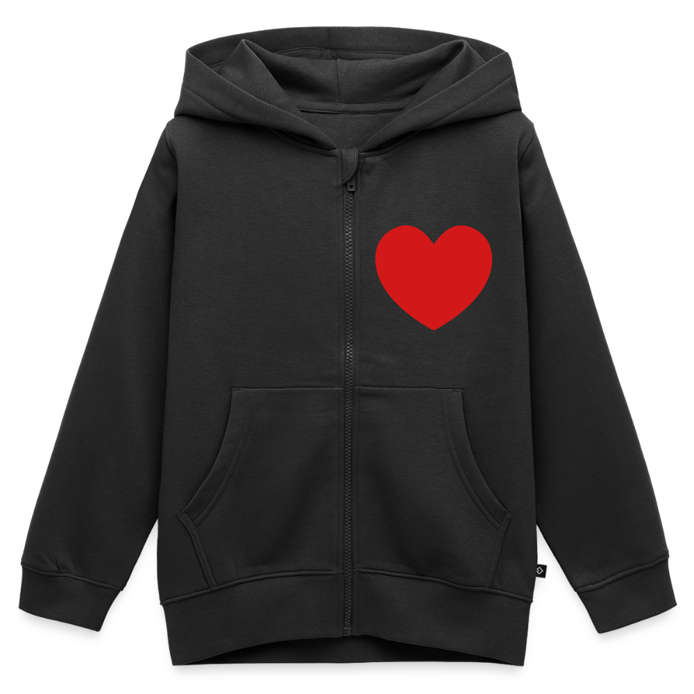 Kids Premium Organic Zip Hoodie - black